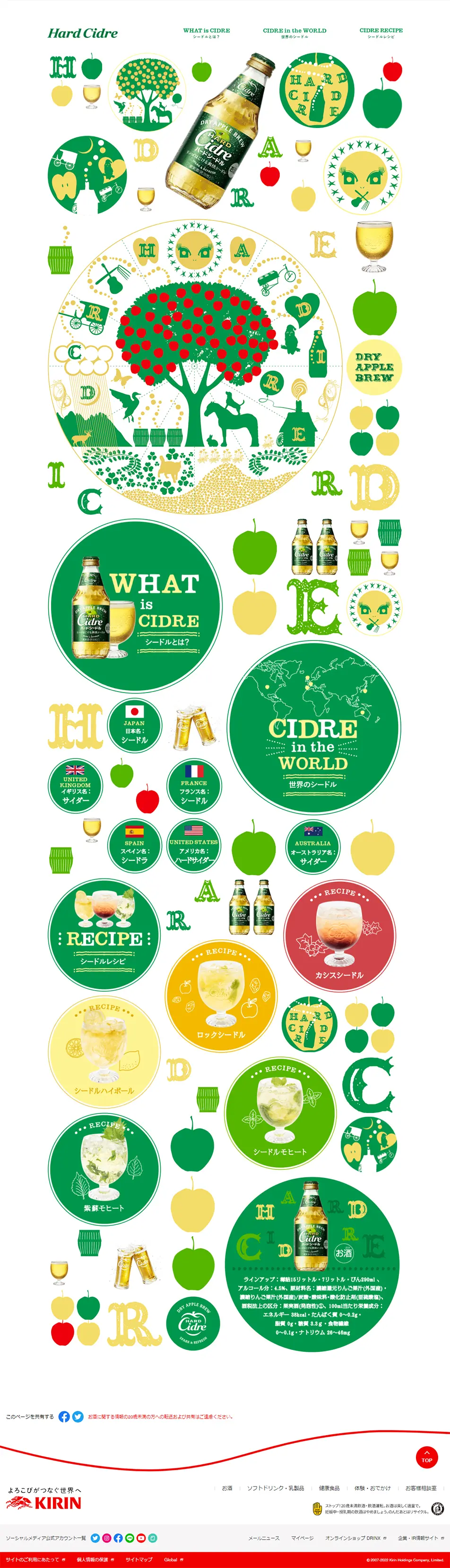 hard cider LP design (Other alcoholic drinks / White-based / Cute style) PC version