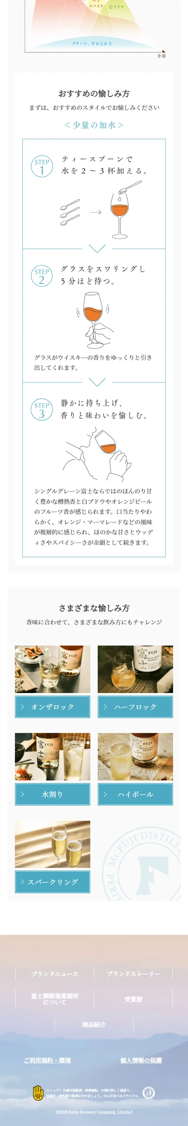 ジャパニーズウイスキー 富士のLPデザイン（その他のお酒／ベージュ系／信頼・安心系）スマホ版