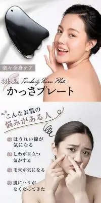 かっさプレートのLPデザイン（スキンケア・ボディケア・ヘアケア／ホワイト系／スタイリッシュ系）PC版