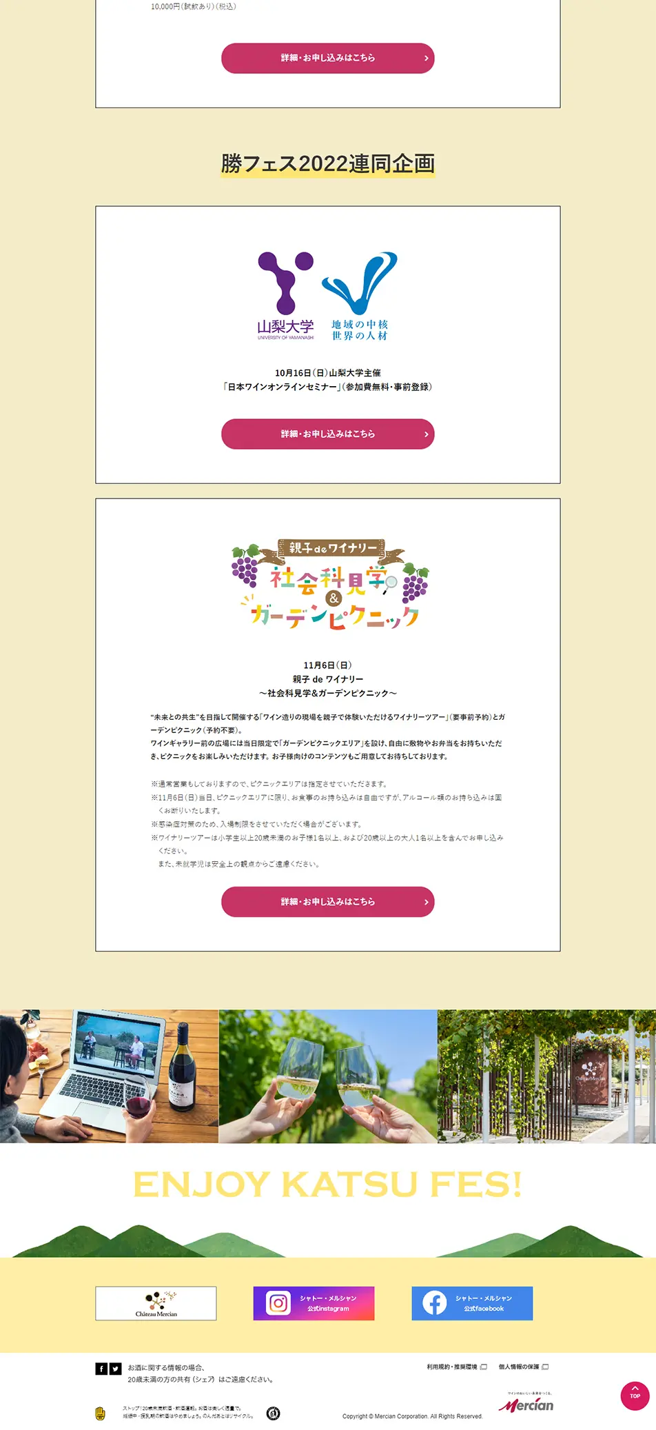 ワイナリーフェスティバル2022のLPデザイン（イベント・キャンペーン・ギフト／ブルー系／シンプル系）PC版