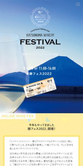 Winery Festival 2022 LP design (win_champagne / Shades of blue / Simple) Mobile version