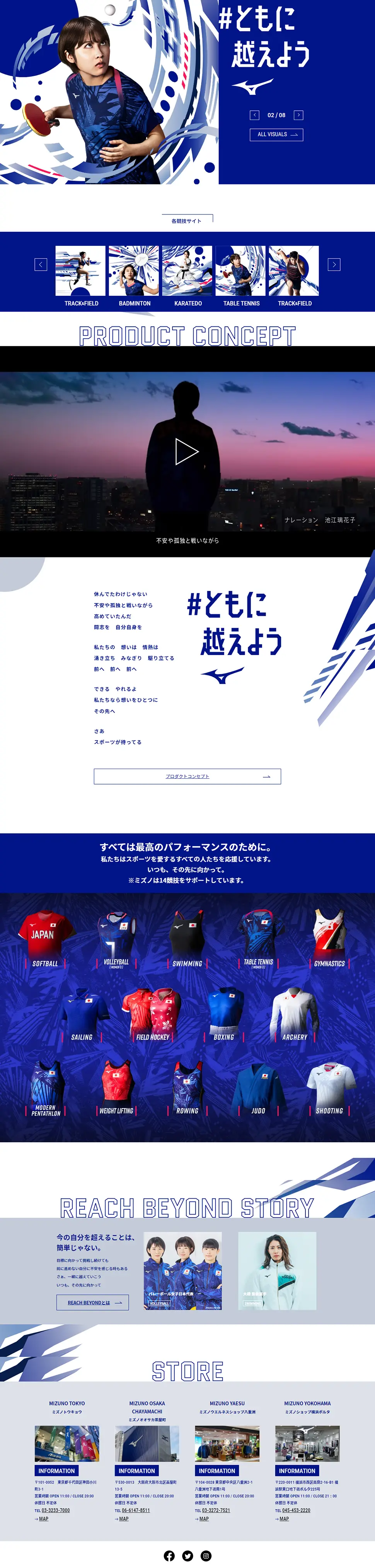 #ともに越えようのLPデザイン（スポーツ用品／ブルー系／かっこいい系）PC版