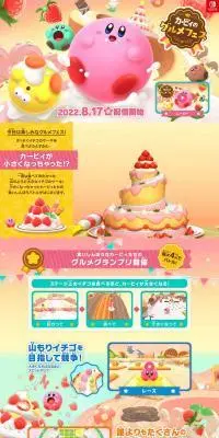 カービィのグルメフェスのLPデザイン（ゲームソフト・機器／イエロー系／かわいい系）PC版
