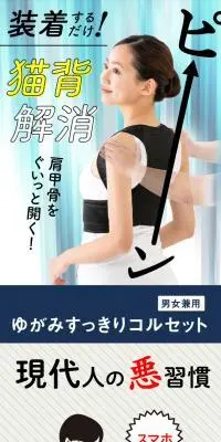 ゆがみすっきりコルセットのLPデザイン（下着・ナイトウェア／ブルー系／信頼・安心系）PC版