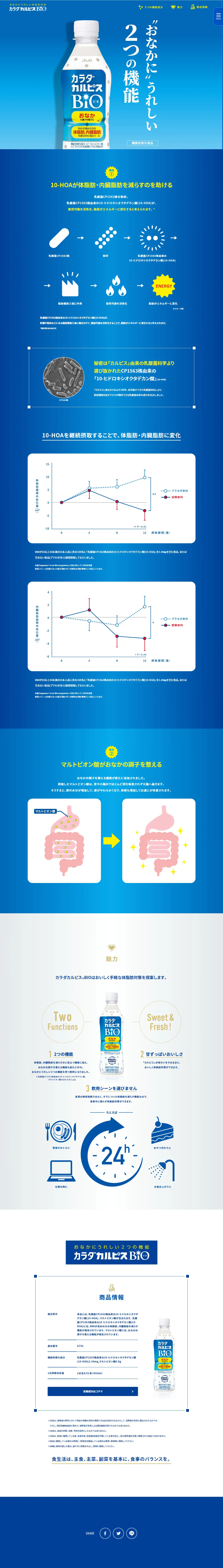 Karada Calpis BiO LP design (Water and Soft Drinks / Shades of blue / Clean-cut) PC version