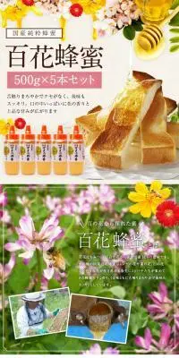 百花蜂蜜のLPデザイン（調味料・甘味料・ダシ・スープ／ホワイト系／ナチュラル系）PC版
