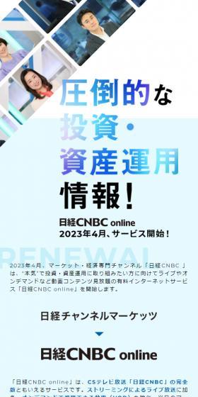 NikkeiCNBConline LP design (Design, Apps, Systems / Shades of blue / Trust and Safety) Mobile version