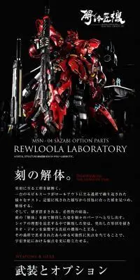 METAL STRUCTURE 解体匠機 MSN-04 サザビー専用オプションパーツ レウルーララボラトリーのLPデザイン（玩具・ホビー・フィギュア／ブラック系／かっこいい系）PC版