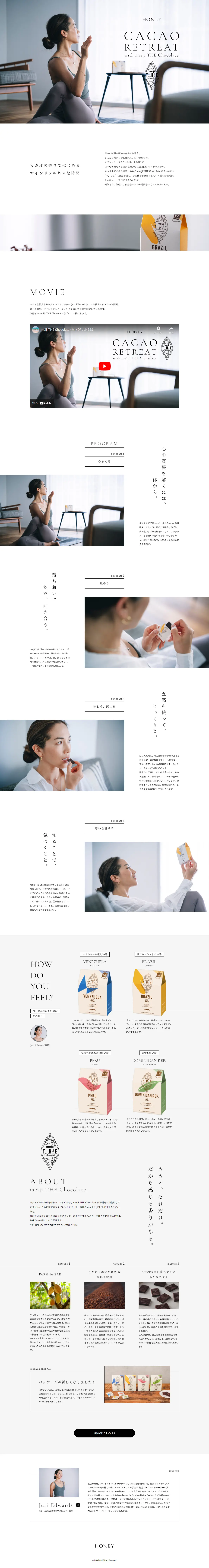 CACAORETREAT Program LP design (Western confectionery / White-based / Simple) PC version
