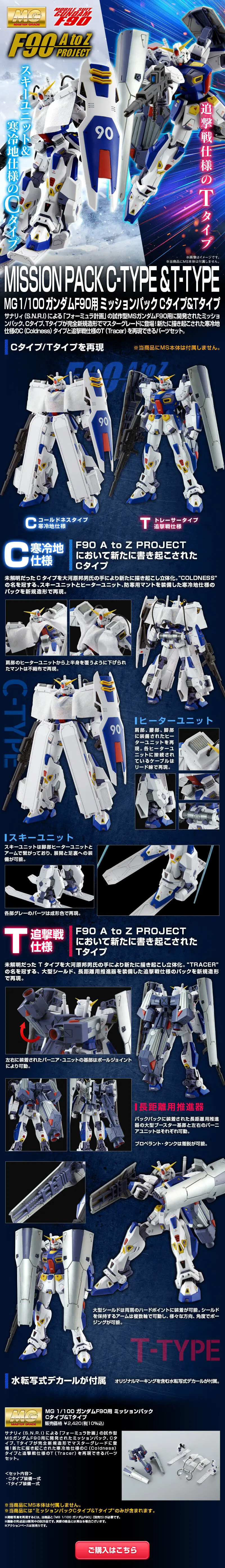 MG 1/100 Gundam F90 Mission Pack C-type & T-type LP design (Toys, Hobbies & Figures / Shades of blue / Cool style) PC version