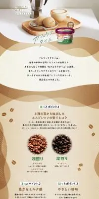カフェラテタイムのLPデザイン（洋菓子／ブラウン系／スタイリッシュ系）PC版