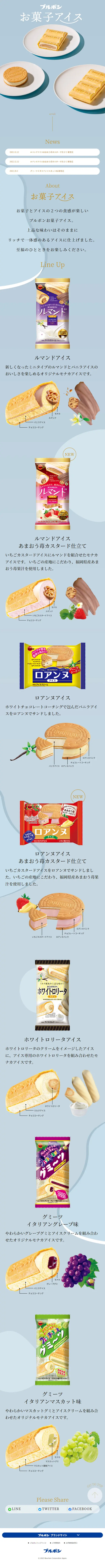 Sweets Ice Cream LP design (Western confectionery / Shades of blue / Simple) Mobile version