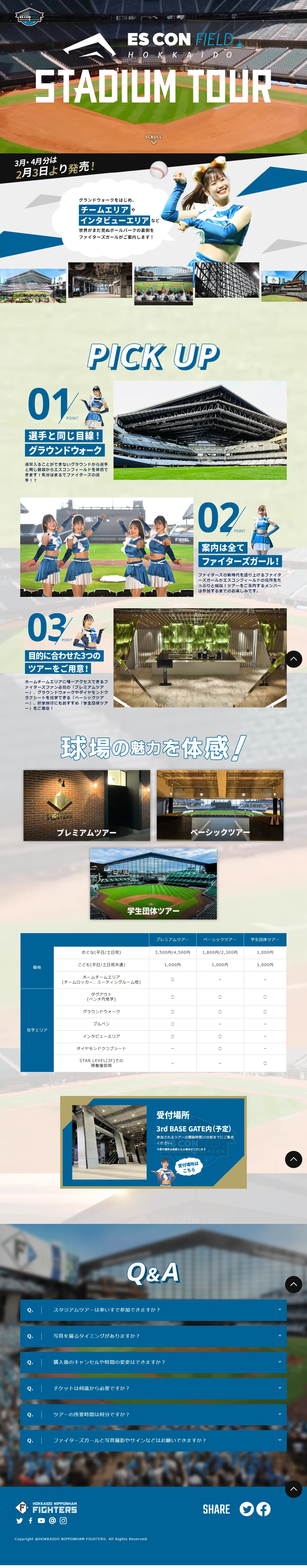 ES CON FIELD HOKKAIDOのLPデザイン（スポーツ全般・観戦／ブルー系／にぎやか系）PC版