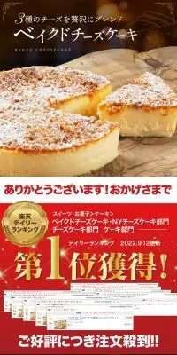 ベイクドチーズケーキのLPデザイン（洋菓子／ブラウン系／キレイ系）PC版