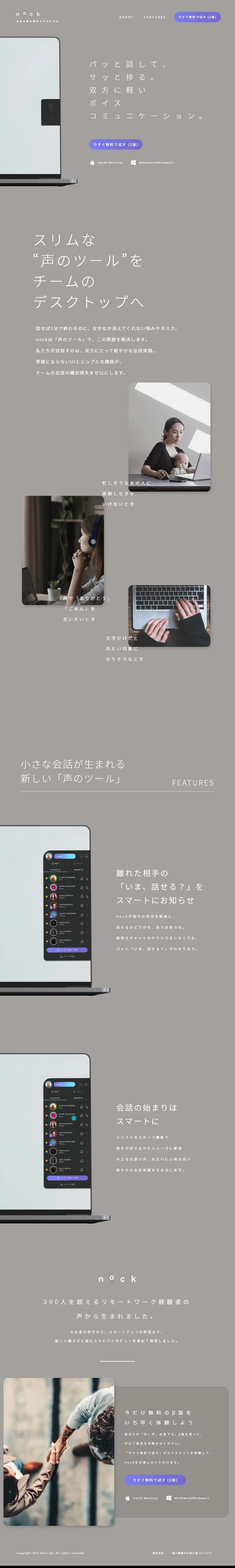nockのLPデザイン（レンタル・代行・アウトソース／グレー系／かっこいい系）PC版
