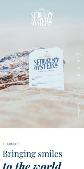 SETOUCHIOYSTER LP design (Seafood / Shades of blue / Refreshing type) Mobile version