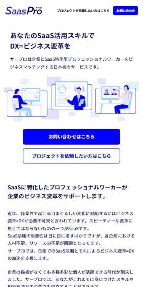 Sarpro LP design (Businesses, companies, stores / Shades of blue / Simple) Mobile version