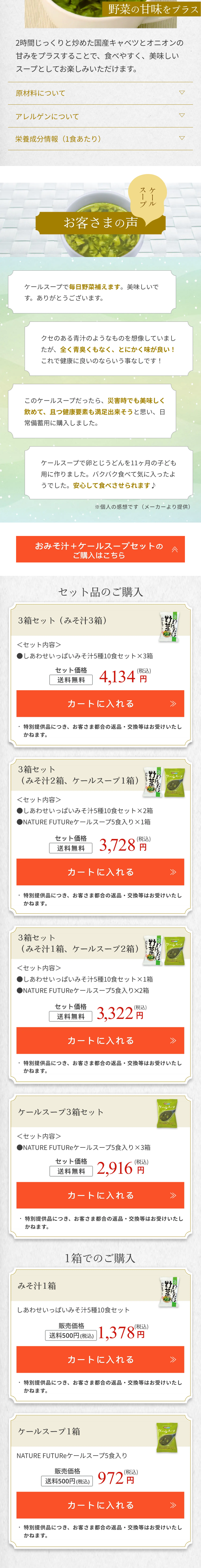 Miso Soup & Kale Soup Campaign LP design (Events, Campaigns, Gifts / Red tones / Japanese style)