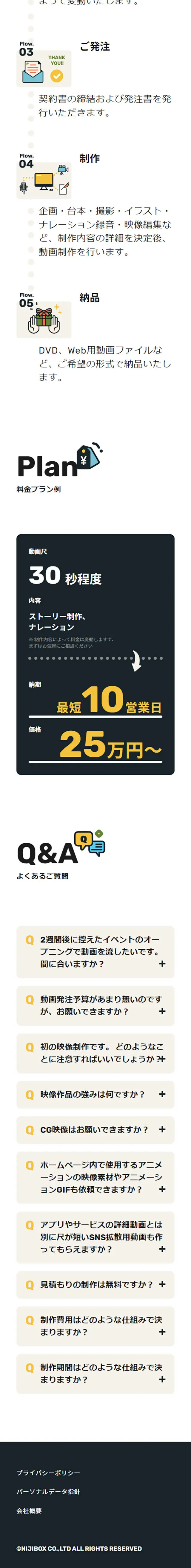 NIJIBOX LP design (Rental, Contracting, and Outsourcing / Beige tones / Manga) Mobile version
