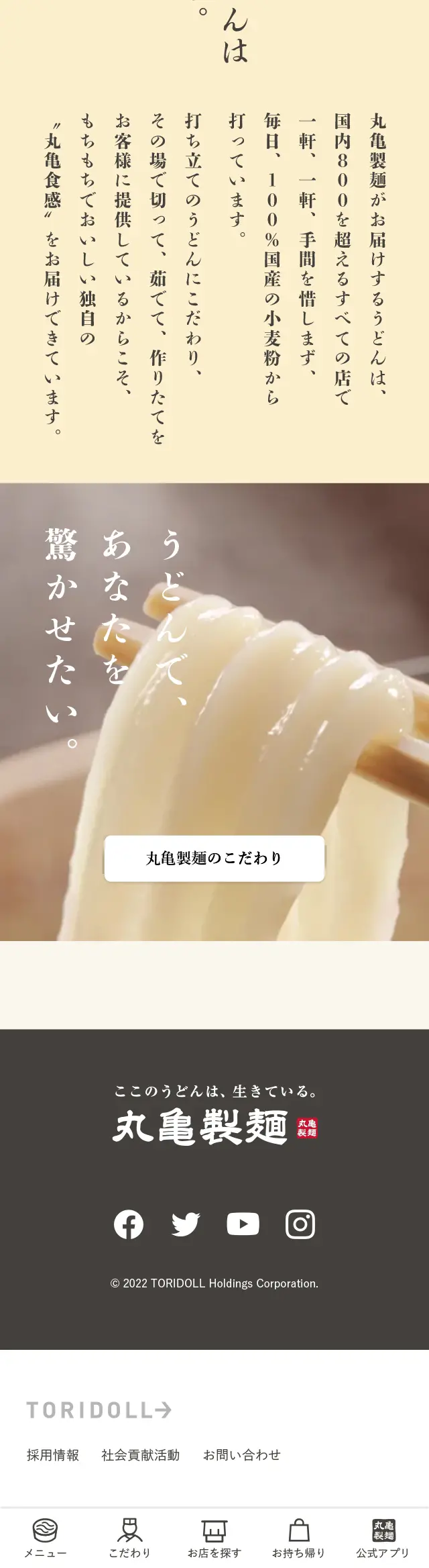 肉がさね玉子あんかけ　鴨ねぎうどんのLPデザイン（麺・パン・粉物／イエロー系／和風系）スマホ版