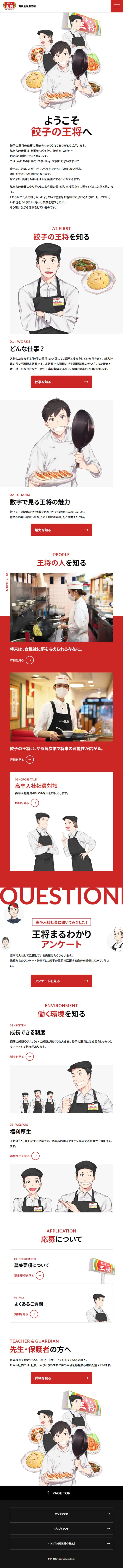 Recruitment Information for High School Students LP design (Part-time hiring / Red tones / Simple) Mobile version