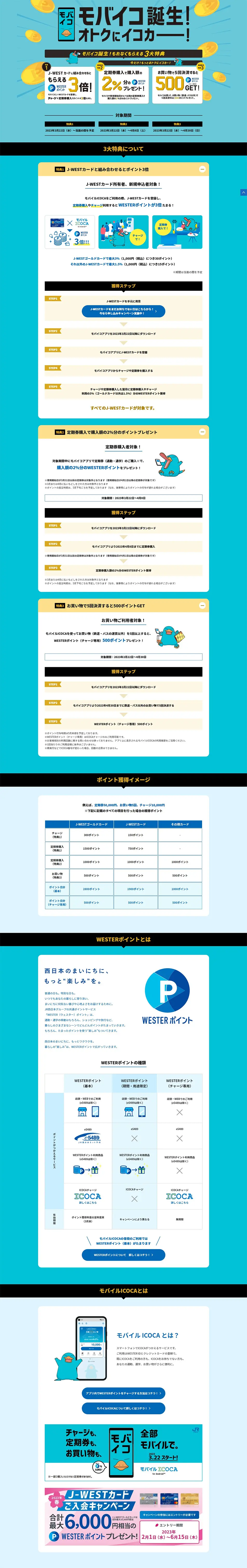 モバイコのLPデザイン（保険・金融・クレジット／ブルー系／にぎやか系）PC版