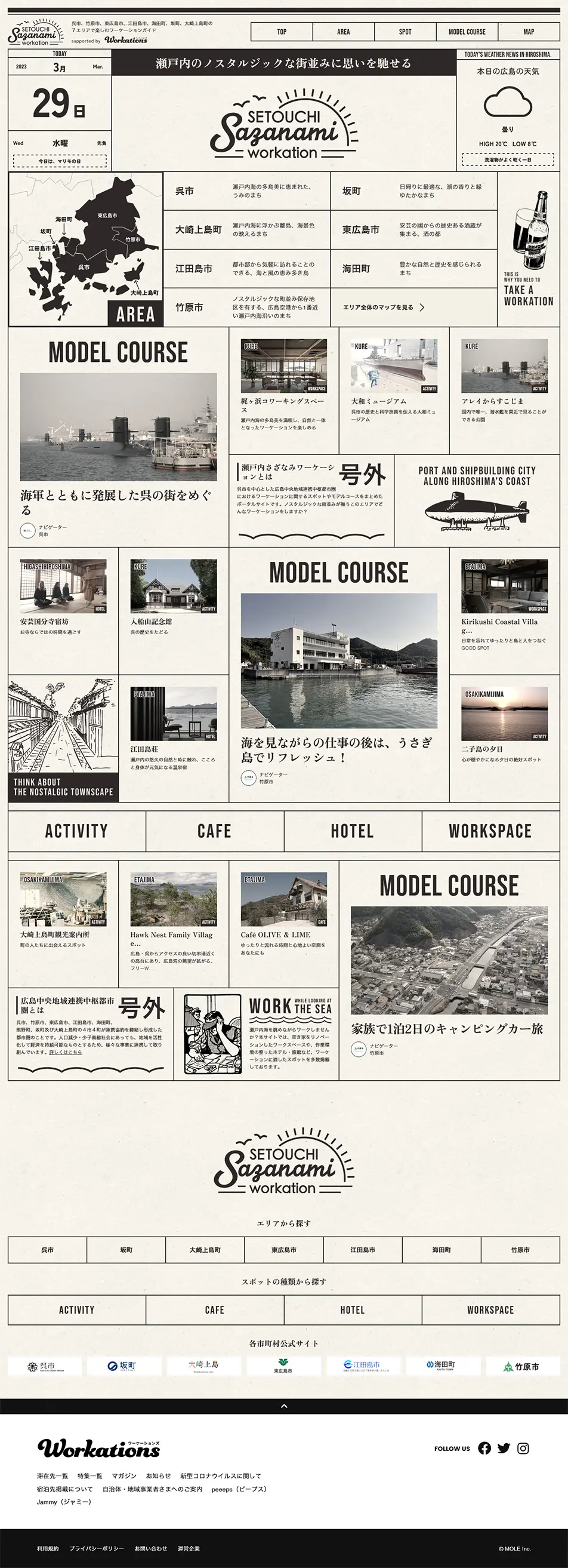 Setouchi Sazanami Workation LP design (Diagnosis, Matching, and Summary / Beige tones / Stylish type) PC version