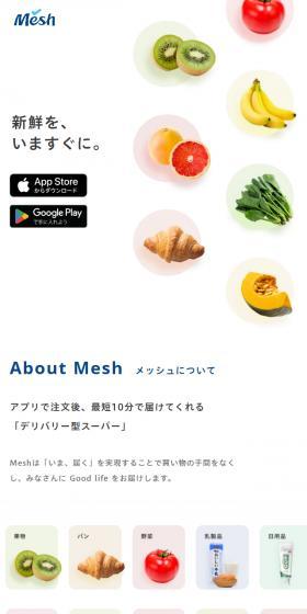 Mesh LP design (Rental, Contracting, and Outsourcing / Shades of blue / Simple) Mobile version