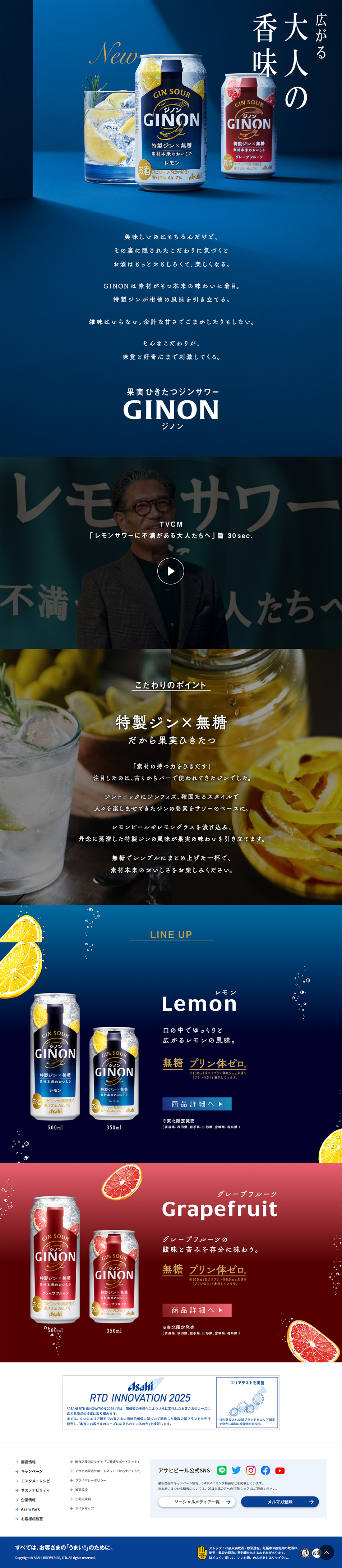 GINON LP design (Other alcoholic drinks / Shades of blue / Simple)
