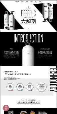 ファイバープレックスのLPデザイン（スキンケア・ボディケア・ヘアケア／ブラック系／かっこいい系）PC版