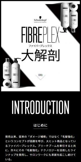 FiberPlex LP design (Skincare, Bodycare, Haircare / Black-colored / Cool style) Mobile version