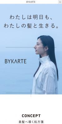BYKARTE LP design (Skincare, Bodycare, Haircare / Shades of grey / Simple) Mobile version