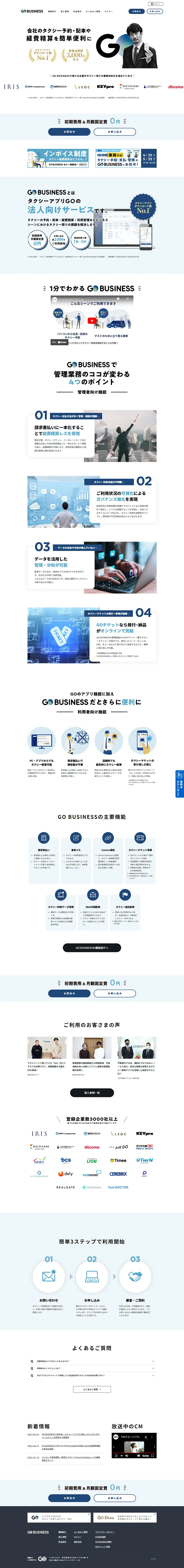 GOBUSINESS LP design (Rental, Contracting, and Outsourcing / Shades of blue / Cool style) PC version