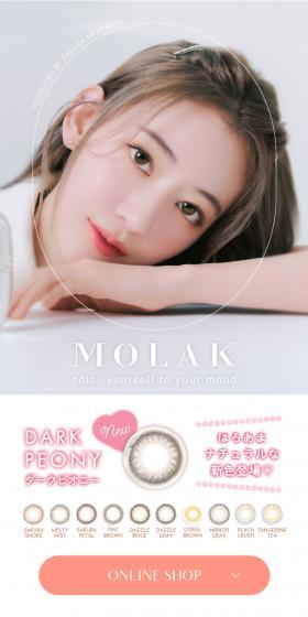 MOLAK LP design (Cosmetics, makeup, and contact lenses / Orange tones / Simple) Mobile version