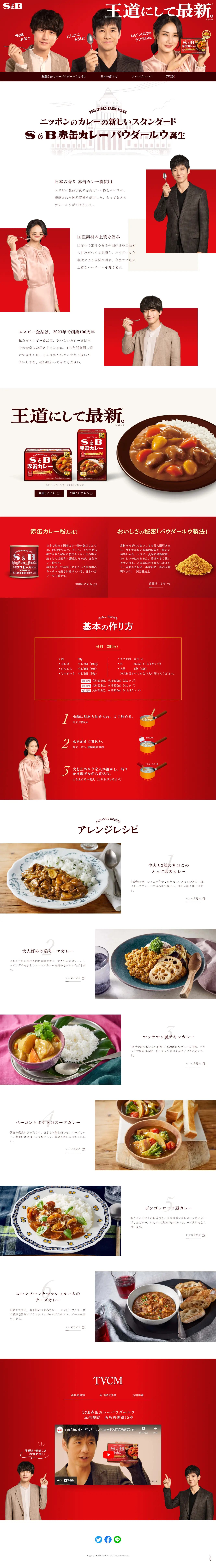 S&B 赤缶カレーパウダールウのLPデザイン（調味料・甘味料・ダシ・スープ／レッド系／信頼・安心系）PC版