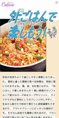 外ごはんでカルローズレシピを楽しもう！のLPデザイン（イベント・キャンペーン・体験／ブルー系／かわいい系）スマホ版