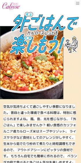 外ごはんでカルローズレシピを楽しもう！のLPデザイン（イベント・キャンペーン・体験／ブルー系／かわいい系）スマホ版