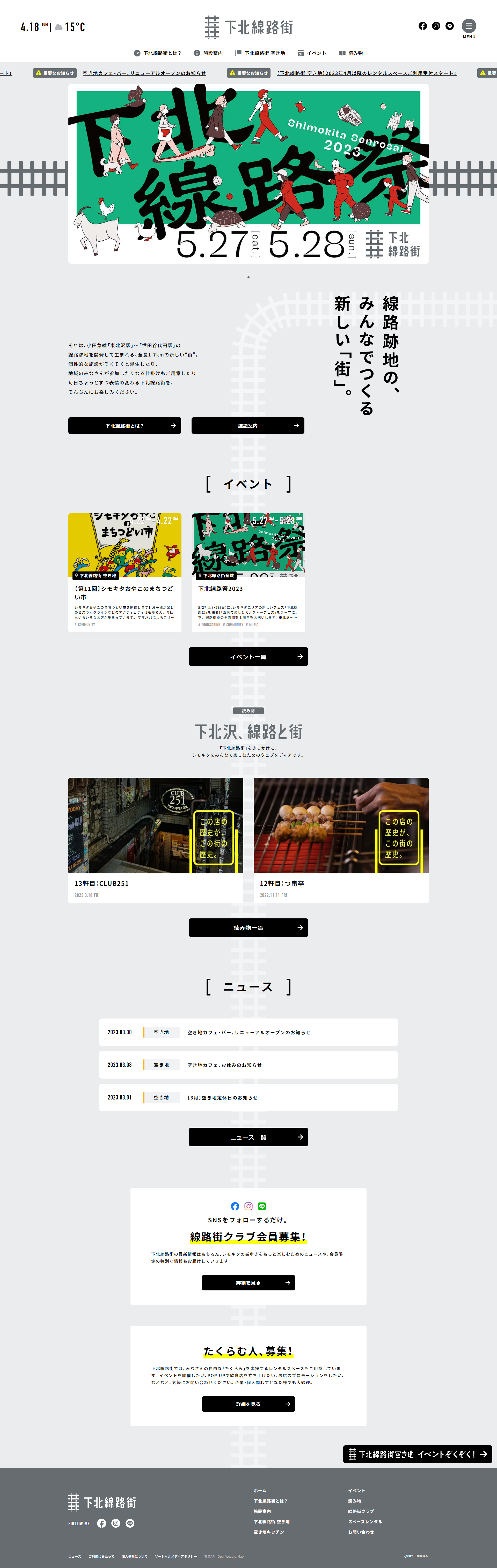 Shimokita Senrogai LP design (Businesses, companies, stores / Shades of grey / Cute style) PC version