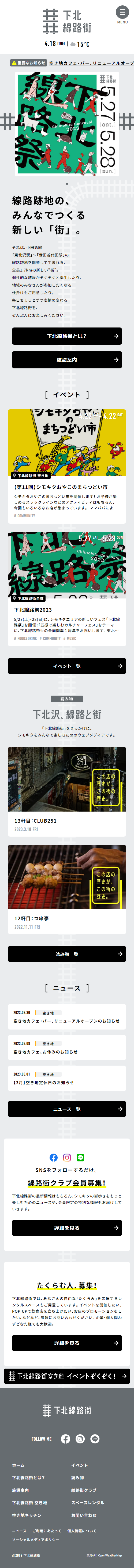 Shimokita Senrogai LP design (Businesses, companies, stores / Shades of grey / Cute style) Mobile version