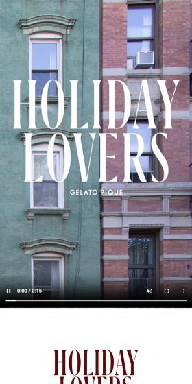 HOLIDAYLOVERSGELATOPIQUE LP design (Underwear and Nightwear / Red tones / Stylish type) Mobile version