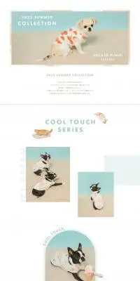 2023 SUMMER COLLECTIONのLPデザイン（ペットフード ・ ペット用品／ブルー系／かわいい系）PC版
