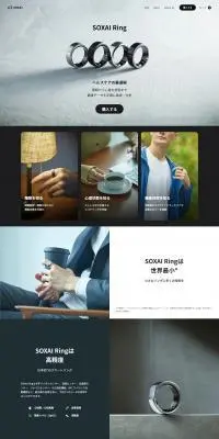 SOXAI RingのLPデザイン（ジュエリー・アクセサリー／グレー系／かっこいい系）PC版