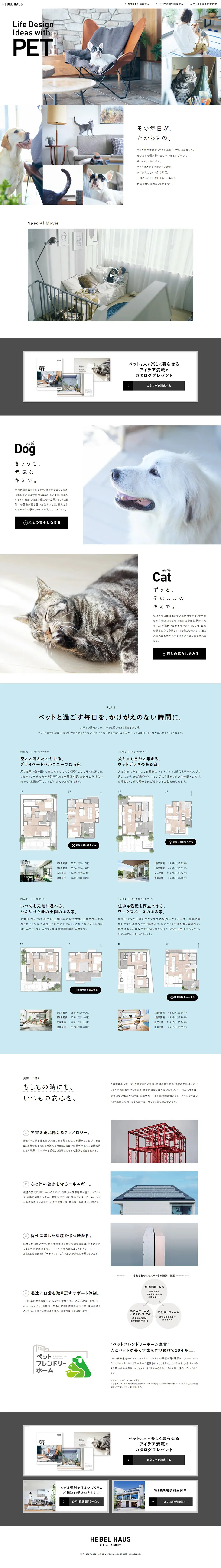 PET Lifestyle LP design (architecture / White-based / Simple) PC version
