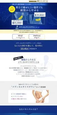 メディカルサイズダウンのLPデザイン（ダイエット・減量／ブルー系／信頼・安心系）PC版
