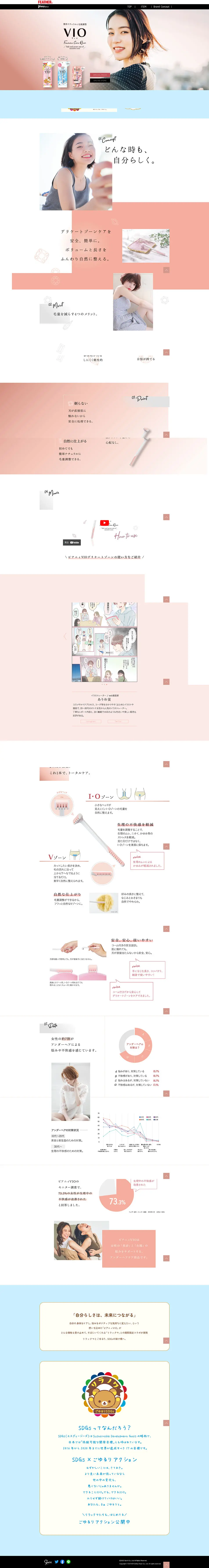 VIO LP design (Skincare, Bodycare, Haircare / Pink shades / Cute style) PC version