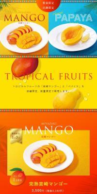 Miyazaki Mango and Papaya LP design (fruit-vegetable / yellow / Simple) Mobile version
