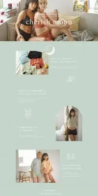cherish moonのLPデザイン（下着・ナイトウェア／ホワイト系／シンプル系）PC版