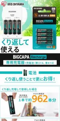 ビックキャパリチャージ充電器セットのLPデザイン（一般家電／ブルー系／スタイリッシュ系）スマホ版