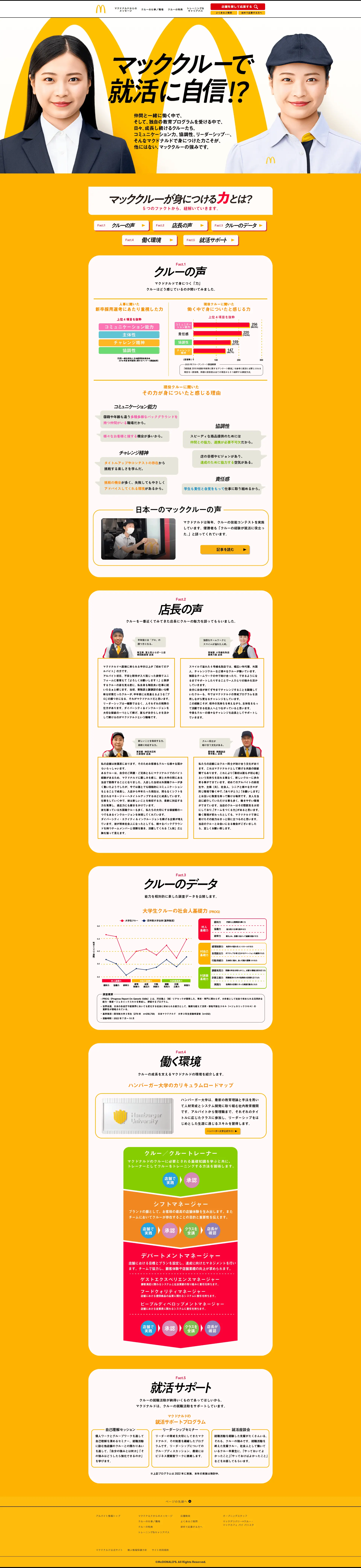 マクドナルドのLPデザイン（イベント・キャンペーン・体験／イエロー系／にぎやか系）PC版