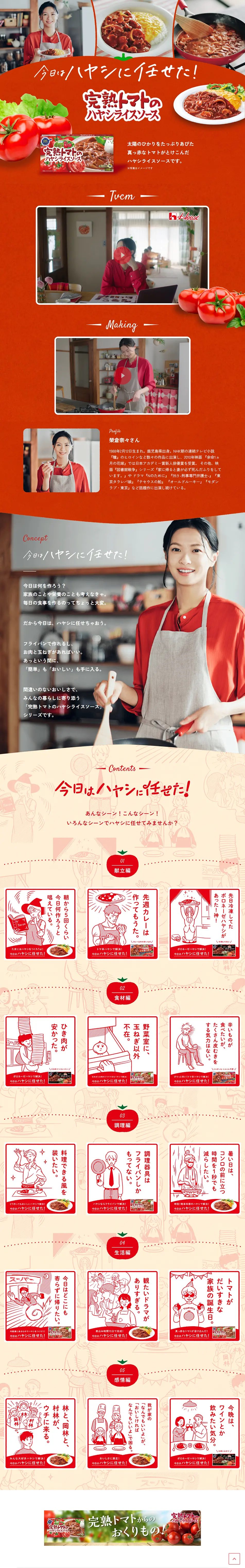 Ripe Tomato Hayashi Rice Sauce LP design (Prepared foods, dishes, and cuisine / Orange tones / Natural style) PC version